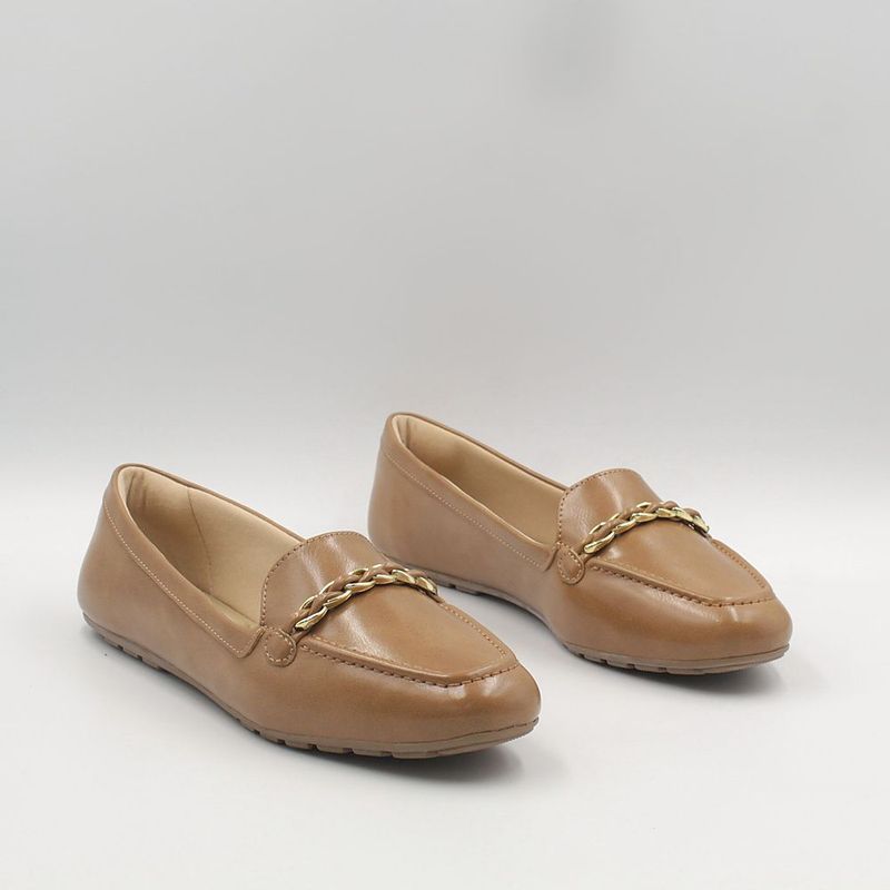 Mocassim Zatta Corrente Flat  Micaela Caramelo