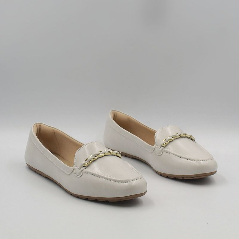 Mocassim Zatta Corrente Flat  Micaela Off White