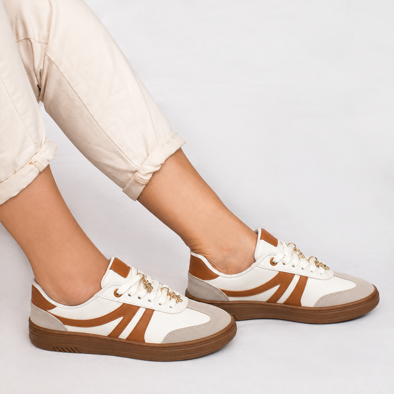 Tênis Zatta Casual Pingente Pietra Caramelo