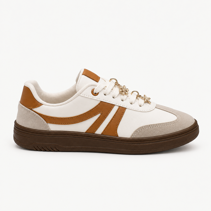 Tênis Zatta Casual Pingente Pietra Caramelo