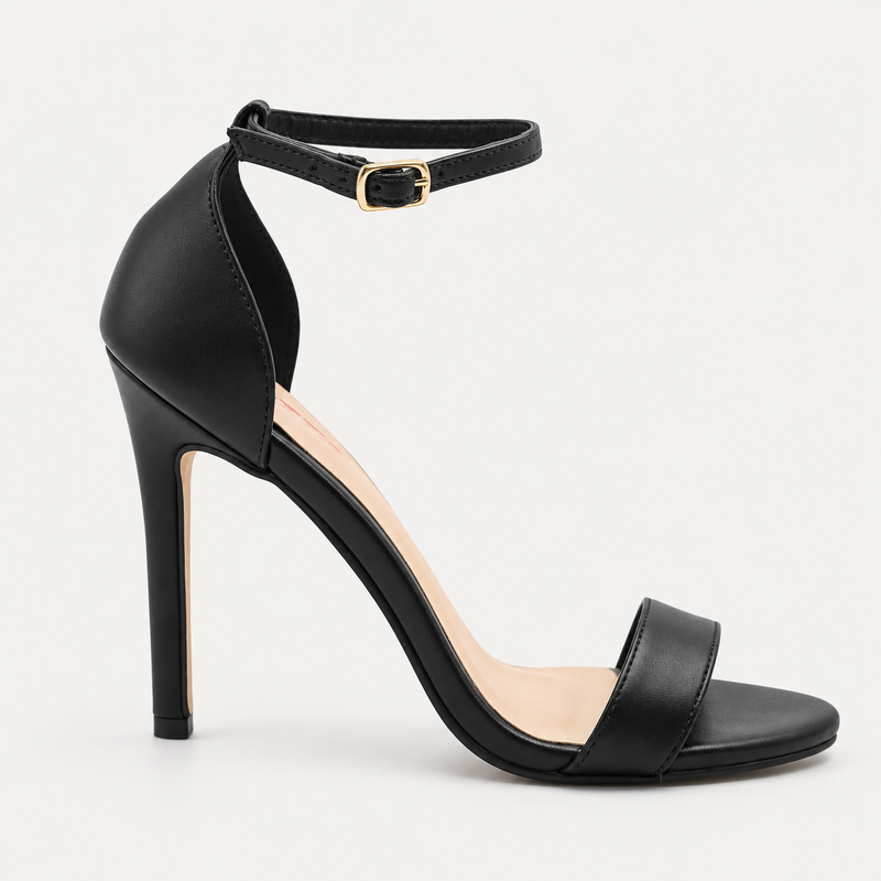 Sandalia Zatta Salto Fino Maya  Preto Napa