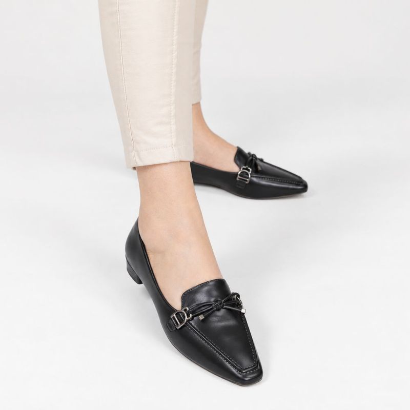 Mocassim Zatta Laço Márcia Preto