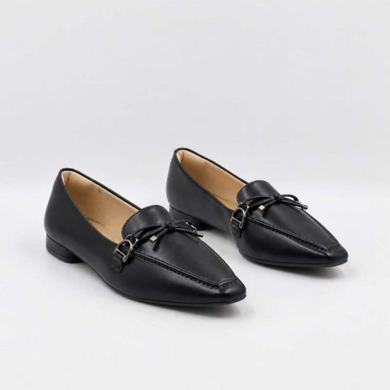 Mocassim Zatta Laço Márcia Preto