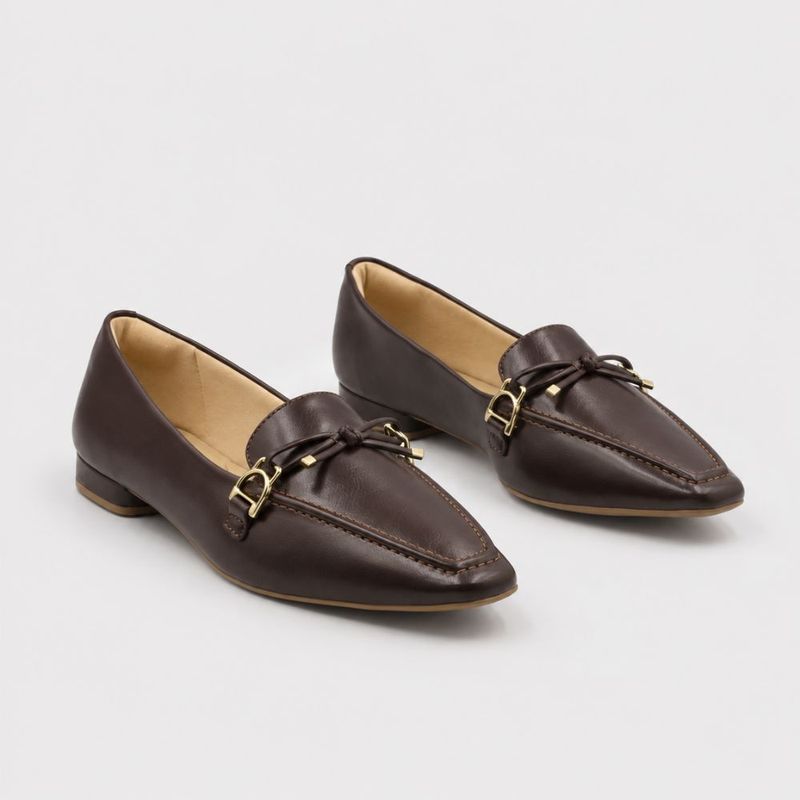 Mocassim Zatta Laço Márcia Cafe