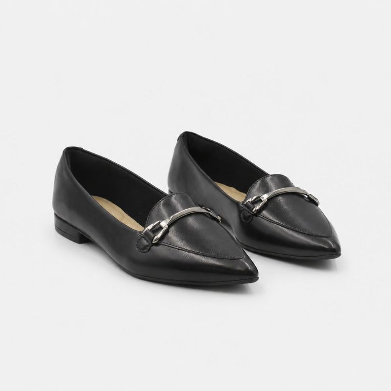 Mocassim Zatta Bico Fino Mayara Preto