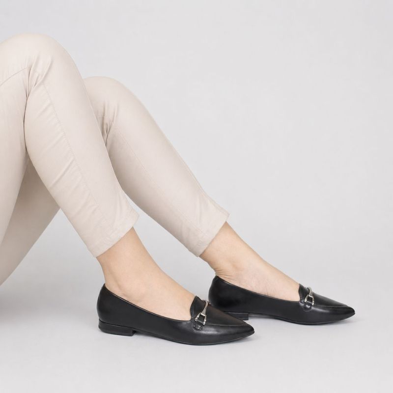 Mocassim Zatta Bico Fino Mayara Preto