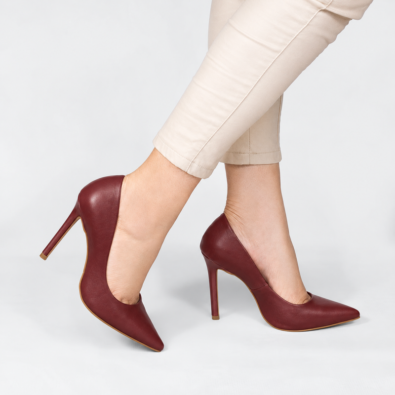 Scarpin Bico Fino Salto Suzy Marsala