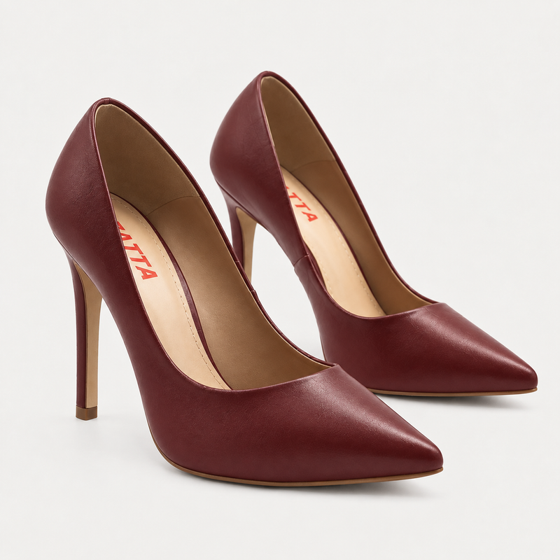 Scarpin Bico Fino Salto Suzy Marsala