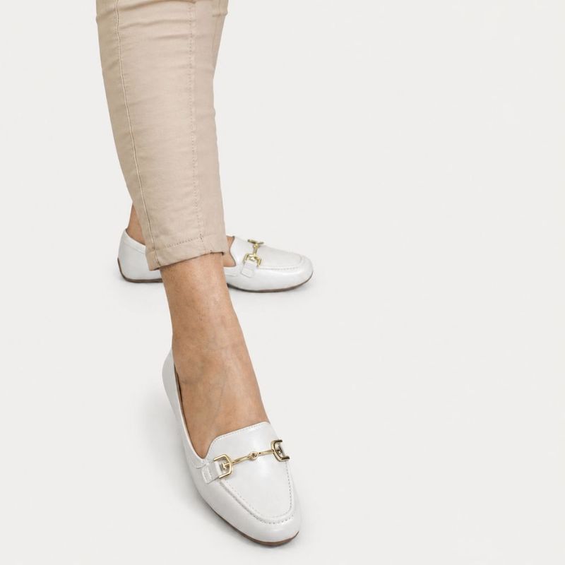 Mocassim Zatta Corrente Flat  Monique Off White