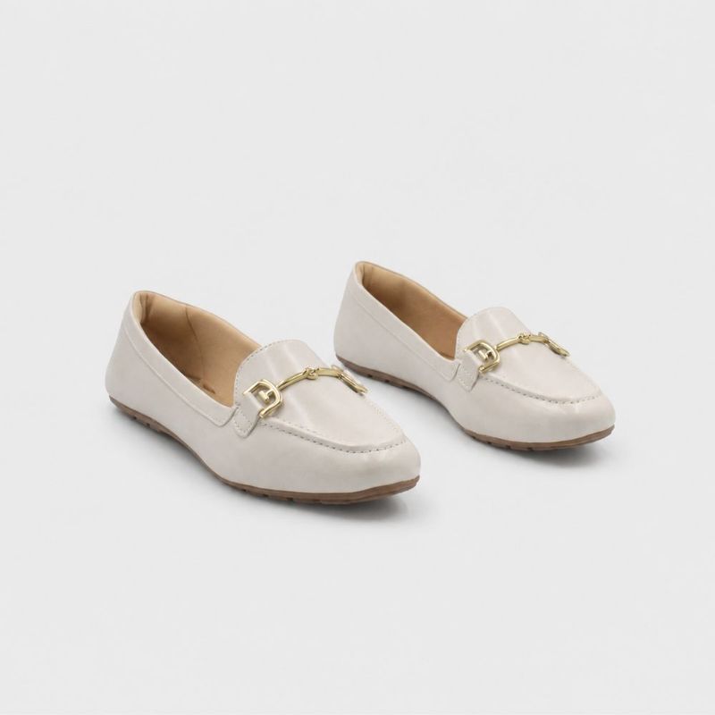 Mocassim Zatta Corrente Flat  Monique Off White