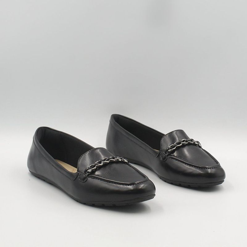 Mocassim Zatta Corrente Flat  Micaela Preto