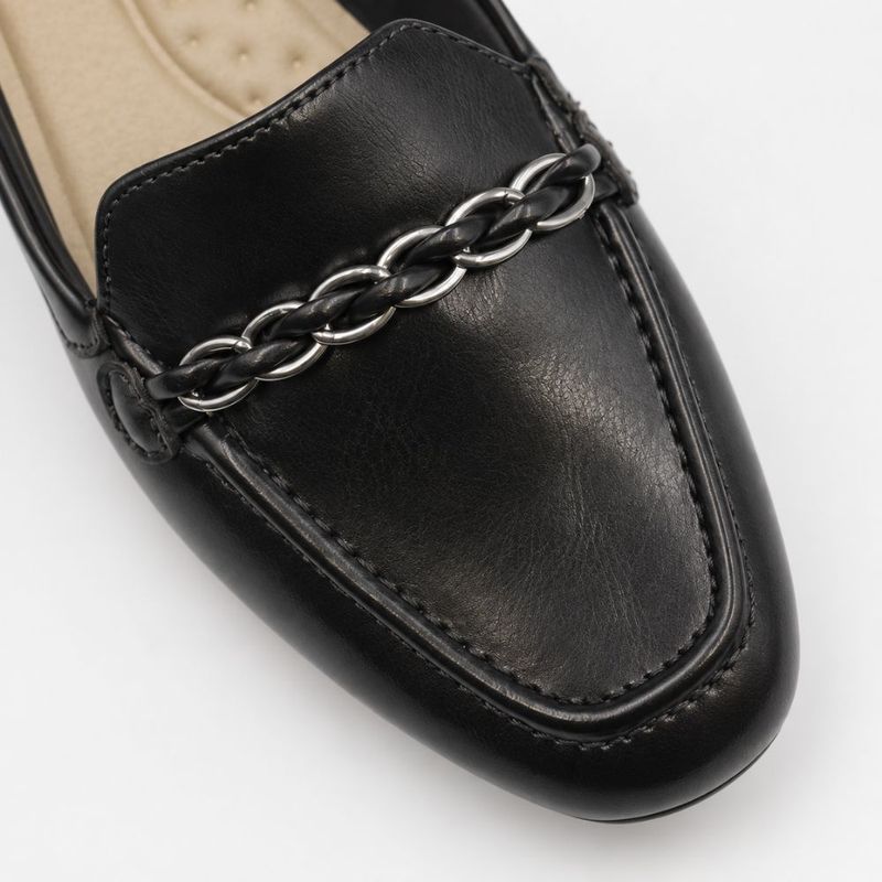 Mocassim Zatta Corrente Flat  Micaela Preto