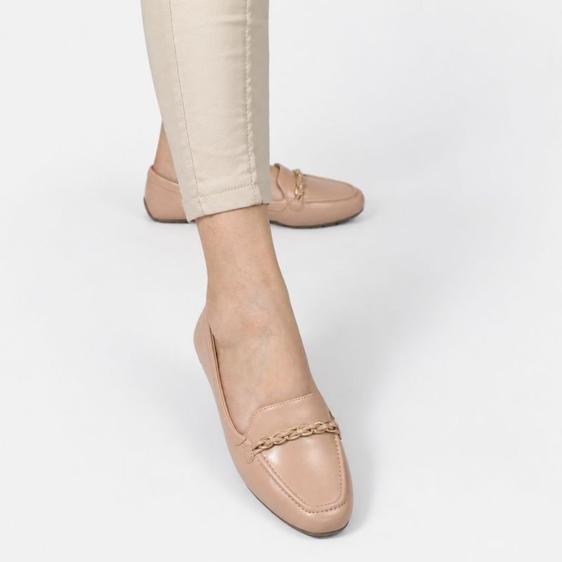 Mocassim Zatta Corrente Flat  Micaela Nude