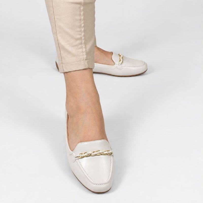 Mocassim Zatta Corrente Flat  Micaela Off White