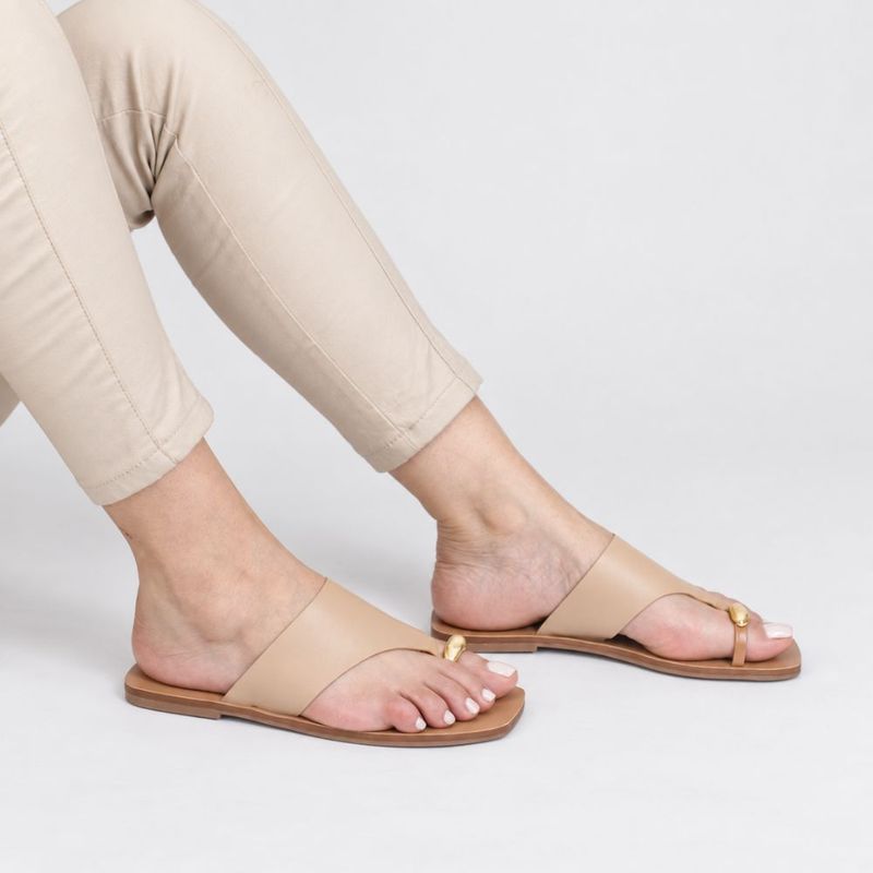 Rasteira Zatta de Dedo Chloé Nude