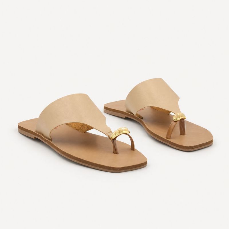 Rasteira Zatta de Dedo Chloé Nude