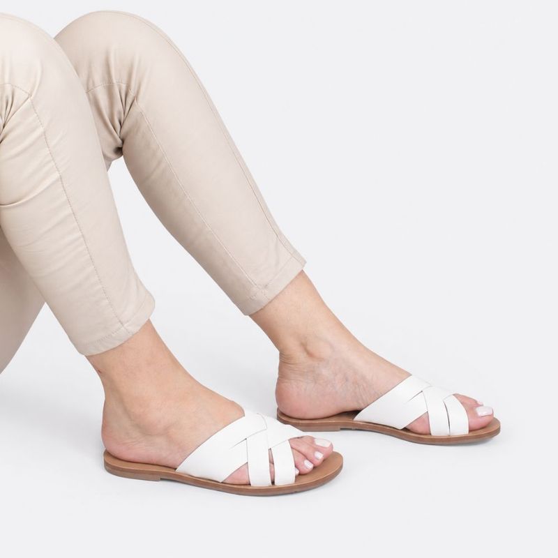 Rasteira Zatta Transpassada Ágata  Off White