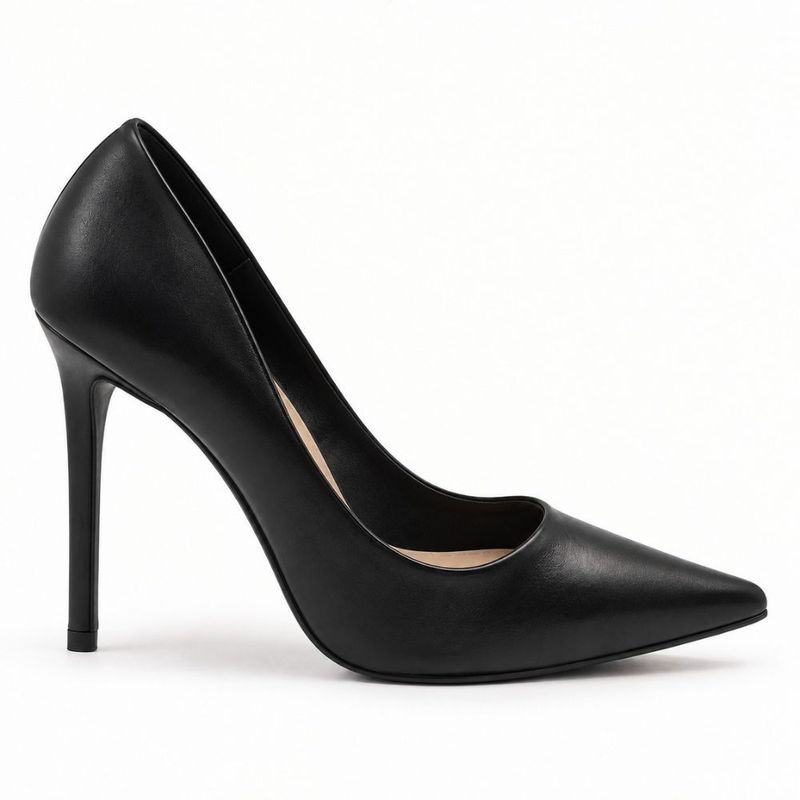 Scarpin Salto Alto Bico Fino Suzy Napa  Preto