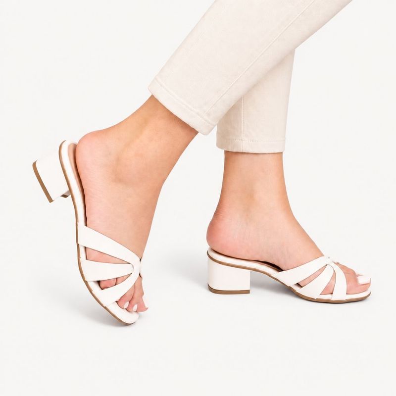 Tamanco Zatta Casual Salto Bloco Thaís Off White