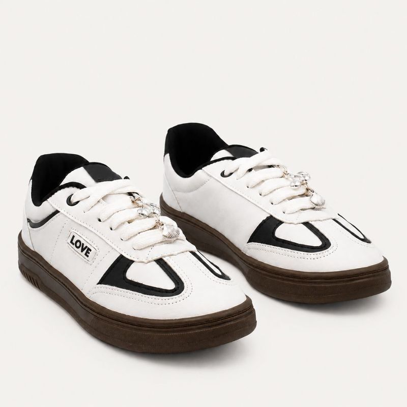 Tênis Zatta Casual Pingente Antonela Preto
