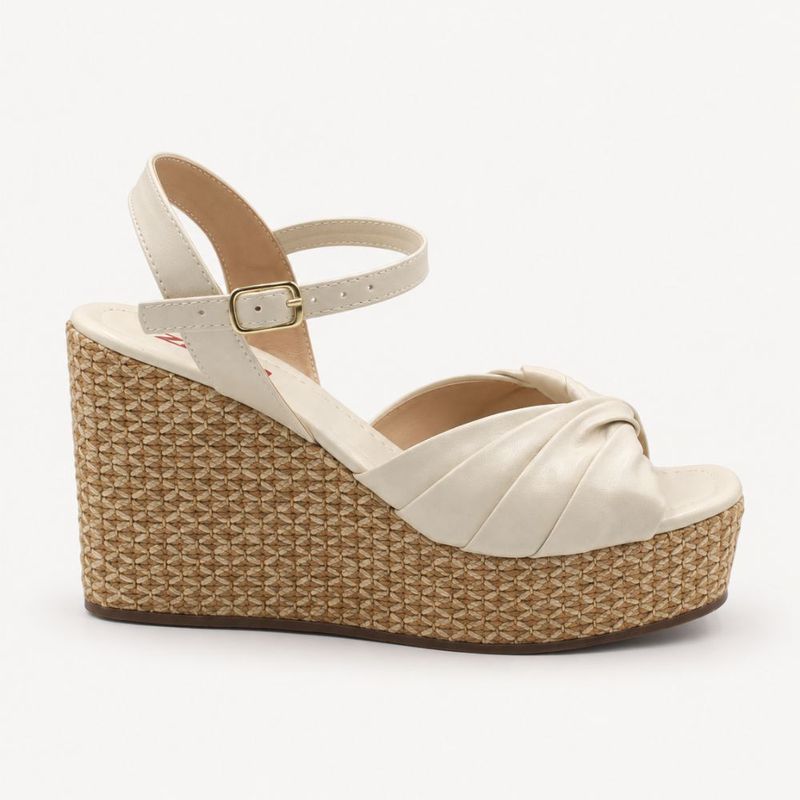 Sandália Zatta Anabela Cristina Off White
