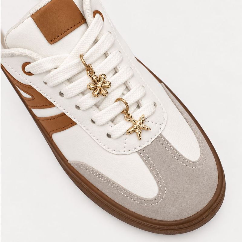 Tênis Zatta Casual Pingente Pietra Caramelo
