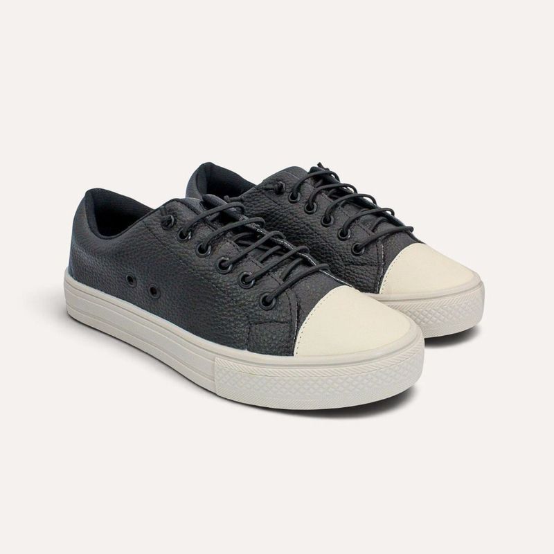 Tênis Zatta Casual com Cadarço de Elástico Madú Preto