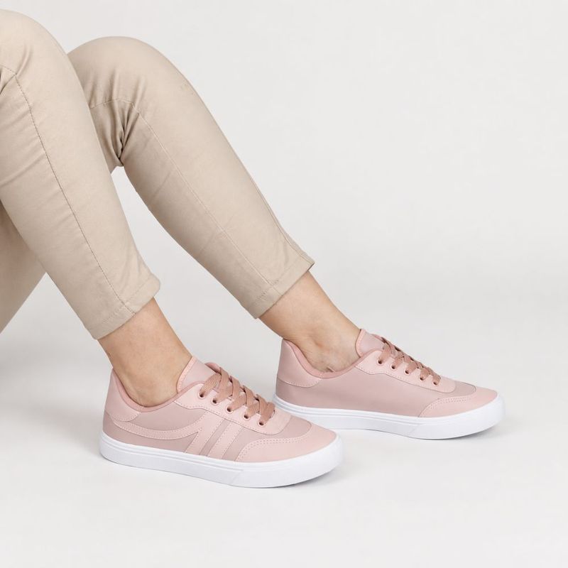 Tênis Zatta Casual  Cadarço Rita Rosa