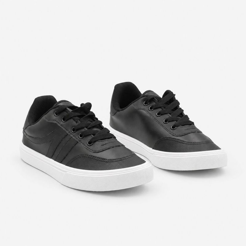 Tênis Zatta Casual  Cadarço Rita Preto