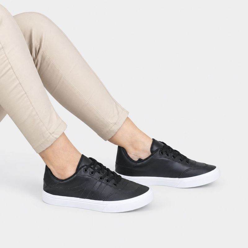 Tênis Zatta Casual  Cadarço Rita Preto