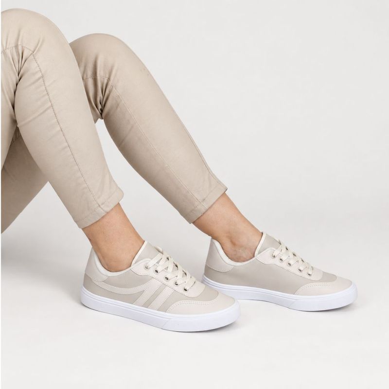 Tênis Zatta Casual  Cadarço Rita Off White