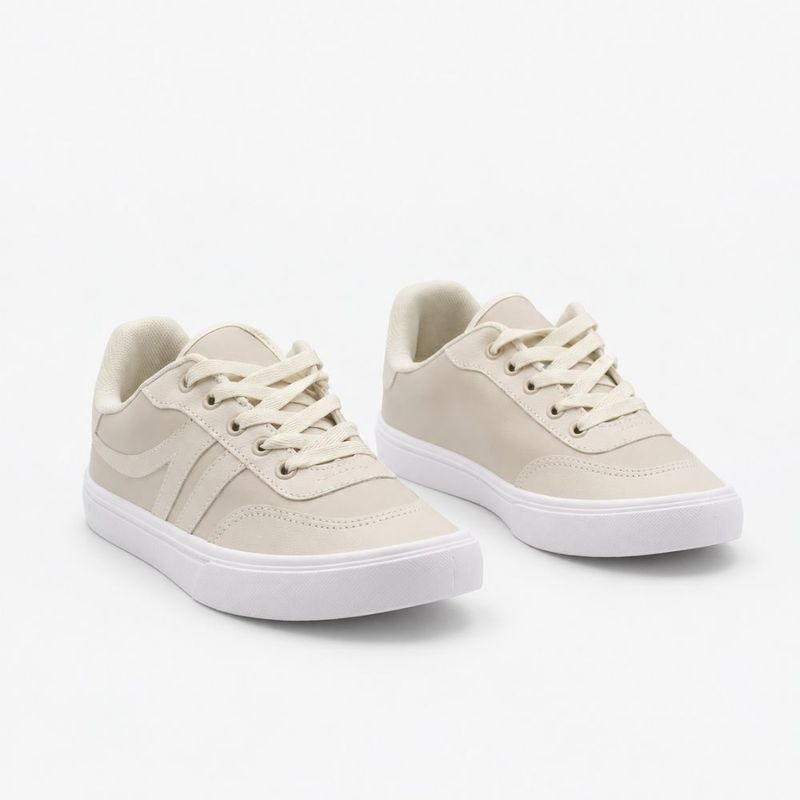 Tênis Zatta Casual  Cadarço Rita Off White