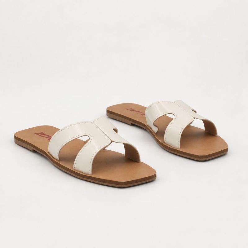 Rasteira Zatta H Camile Off white