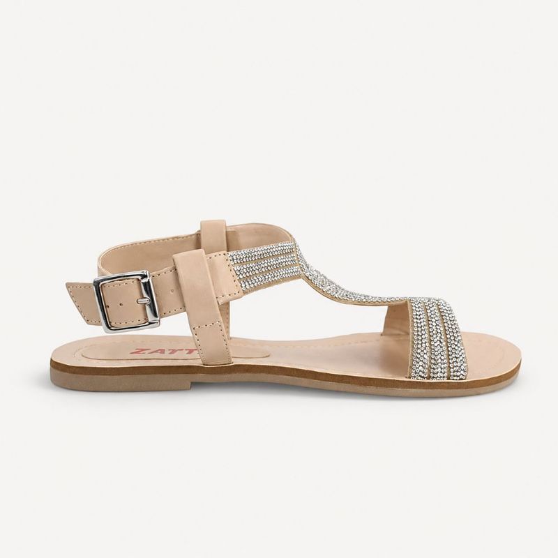Rasteira Zatta Strass Norma Nude