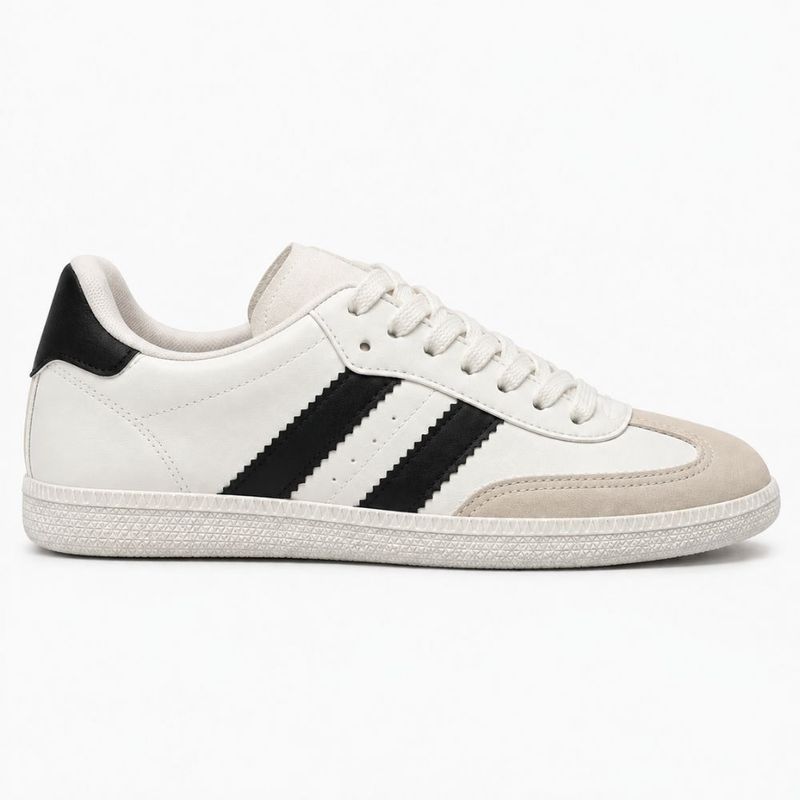 Tênis Zatta  Casual Duas Listras Andressa Off White