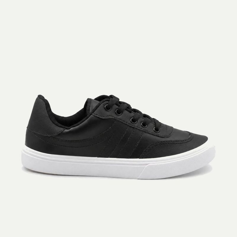 Tênis Zatta Casual  Cadarço Rita Preto