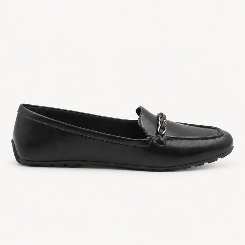 Mocassim Zatta Corrente Flat  Micaela Preto