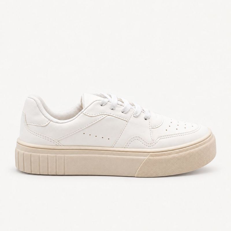 Tênis Casual Zatta Flatform  Kimberly Off White