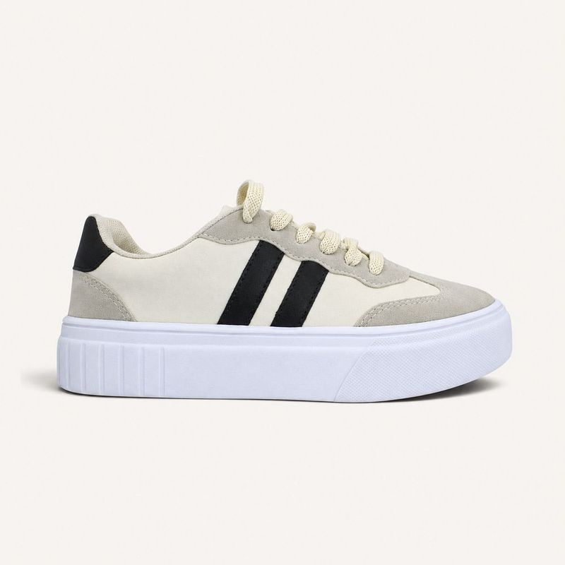 Tênis Casual Zatta Flatform Mariana Off White