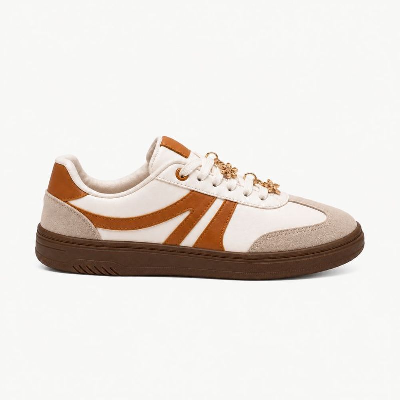 Tênis Zatta Casual Pingente Pietra Caramelo