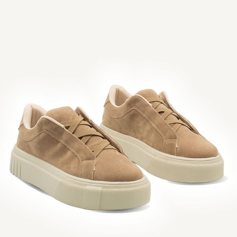Tênis Zatta Casual Ajuste Elástico Gaby Nude
