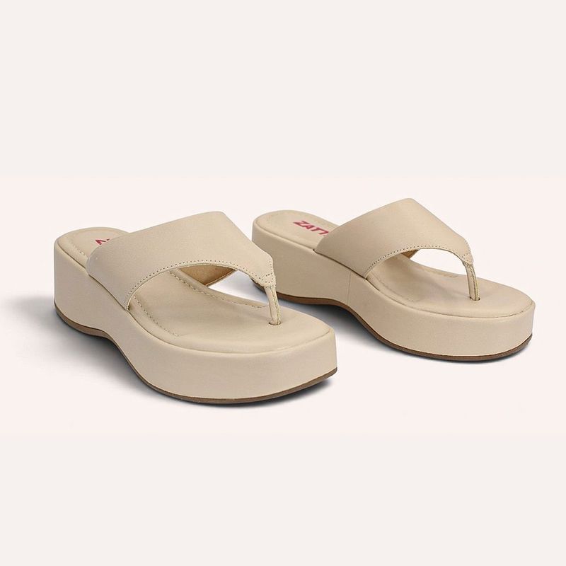 Tamanco Zatta De Dedo  Flatform Luma Amendoa