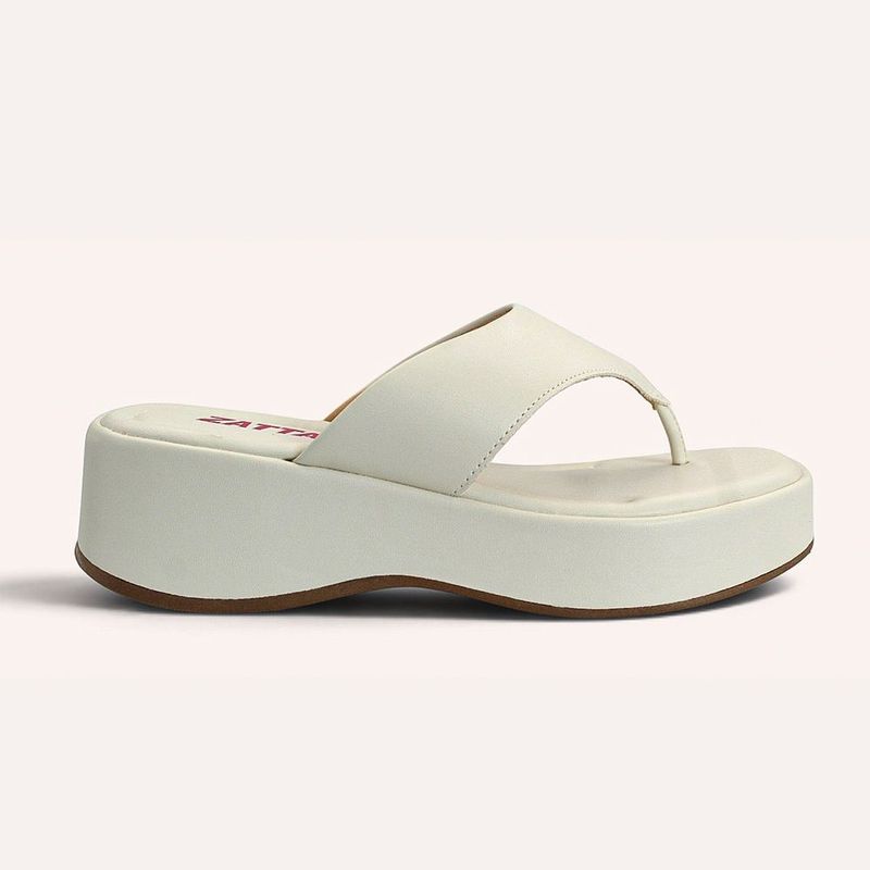 Tamanco Zatta De Dedo  Flatform Luma Off White