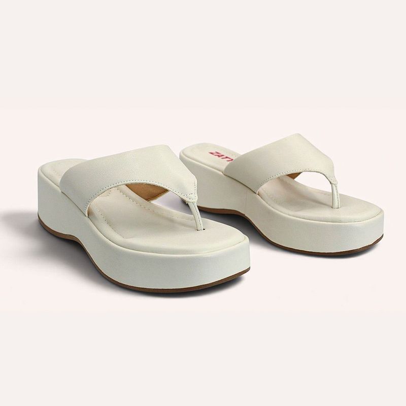 Tamanco Zatta De Dedo  Flatform Luma Off White