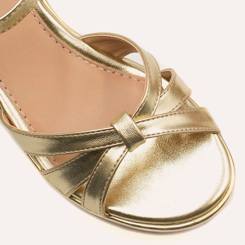 Sandália Zatta Anabela Flat Alanis Dourada