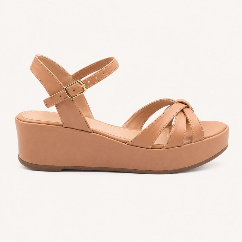 Sandália Zatta Anabela Flat Alanis Nude