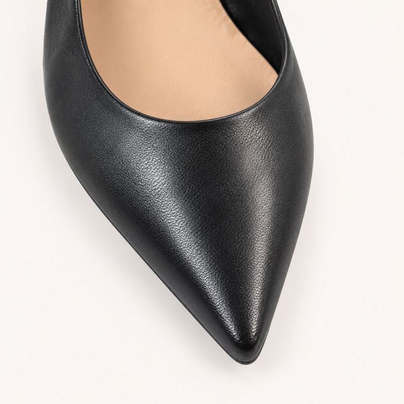 Scarpin Zatta Slingback Salto Baixo Dalila Preto