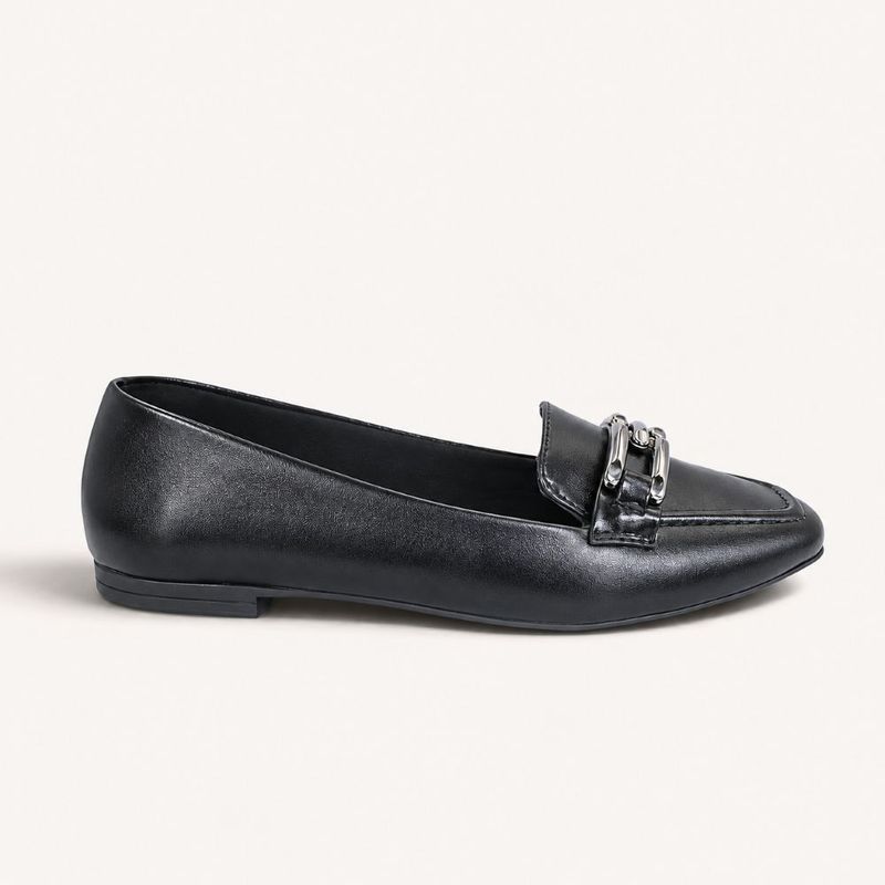 Mocassim Zatta Detalhe de Fivela Sirley Preto
