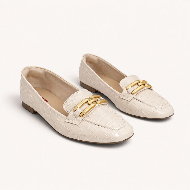 Mocassim Zatta Detalhe de Fivela Sirley Amendoa