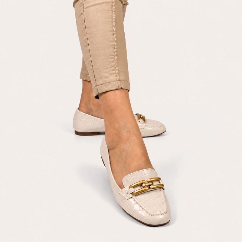 Mocassim Zatta Detalhe de Fivela Sirley Amendoa